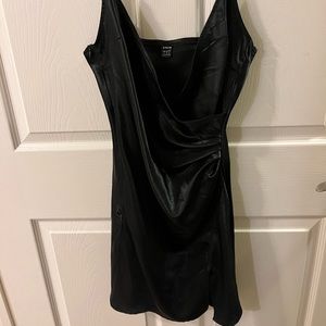 little black dress with small slit
